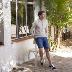 Pulls*FAGUO Pull Col Polo Beige Chine