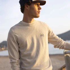 Pulls*FAGUO Pull Col Rond Beige Chine