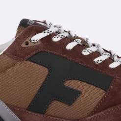 Baskets - Homme*FAGUO Runnings Camel & Vert Fonce