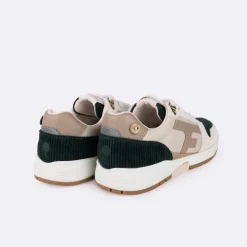 Baskets - Femme*FAGUO Runnings Ecrue & Vert Emeraude