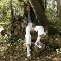 Chaussures*FAGUO Runnings Ecrue & Violet