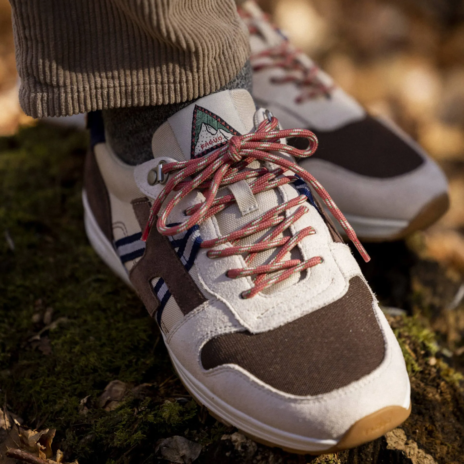 Baskets - Homme*FAGUO Runnings Ecrue Et Marron