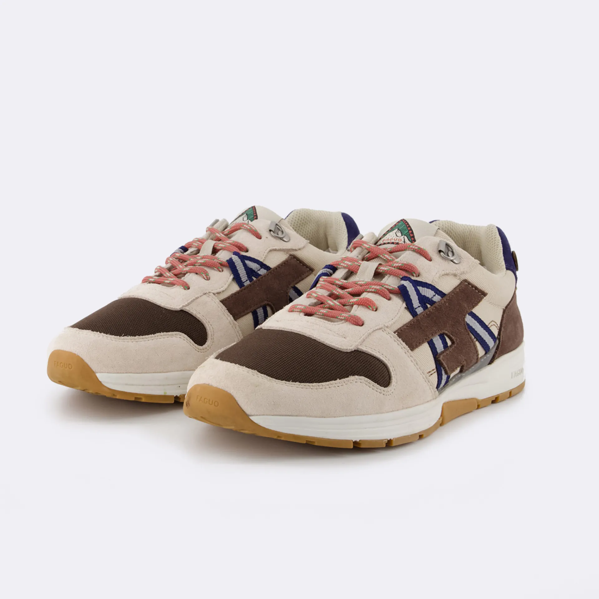 Baskets - Homme*FAGUO Runnings Ecrue Et Marron