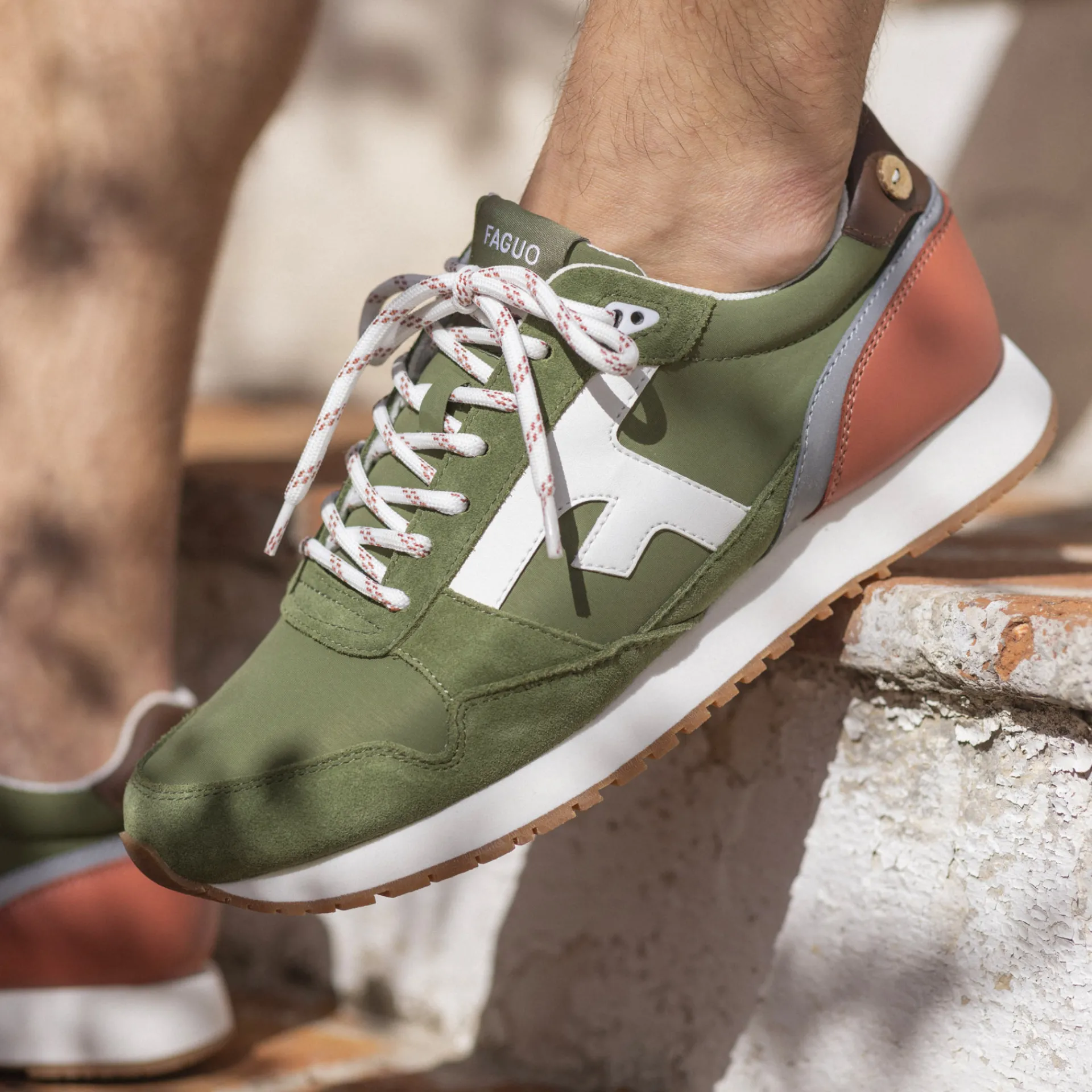 Chaussures*FAGUO Runnings Kaki & Terracotta