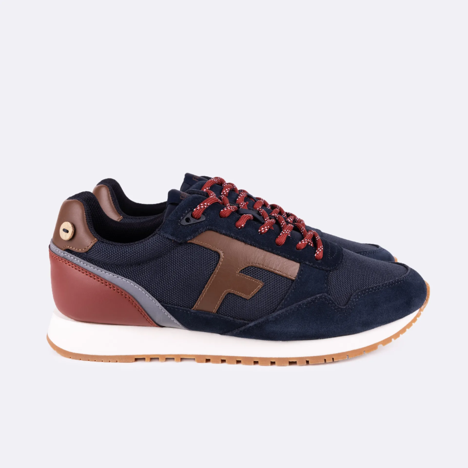 Baskets - Homme*FAGUO Runnings Marine & Camel