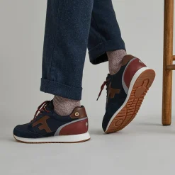 Baskets - Homme*FAGUO Runnings Marine & Camel