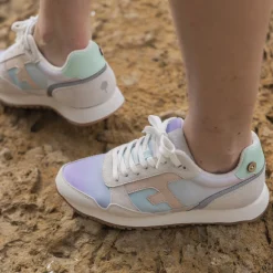 Baskets - Femme*FAGUO Runnings Multicolore & Creme