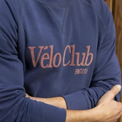 Vêtements*FAGUO Sweat Col Rond Bleu Indigo Velo Club