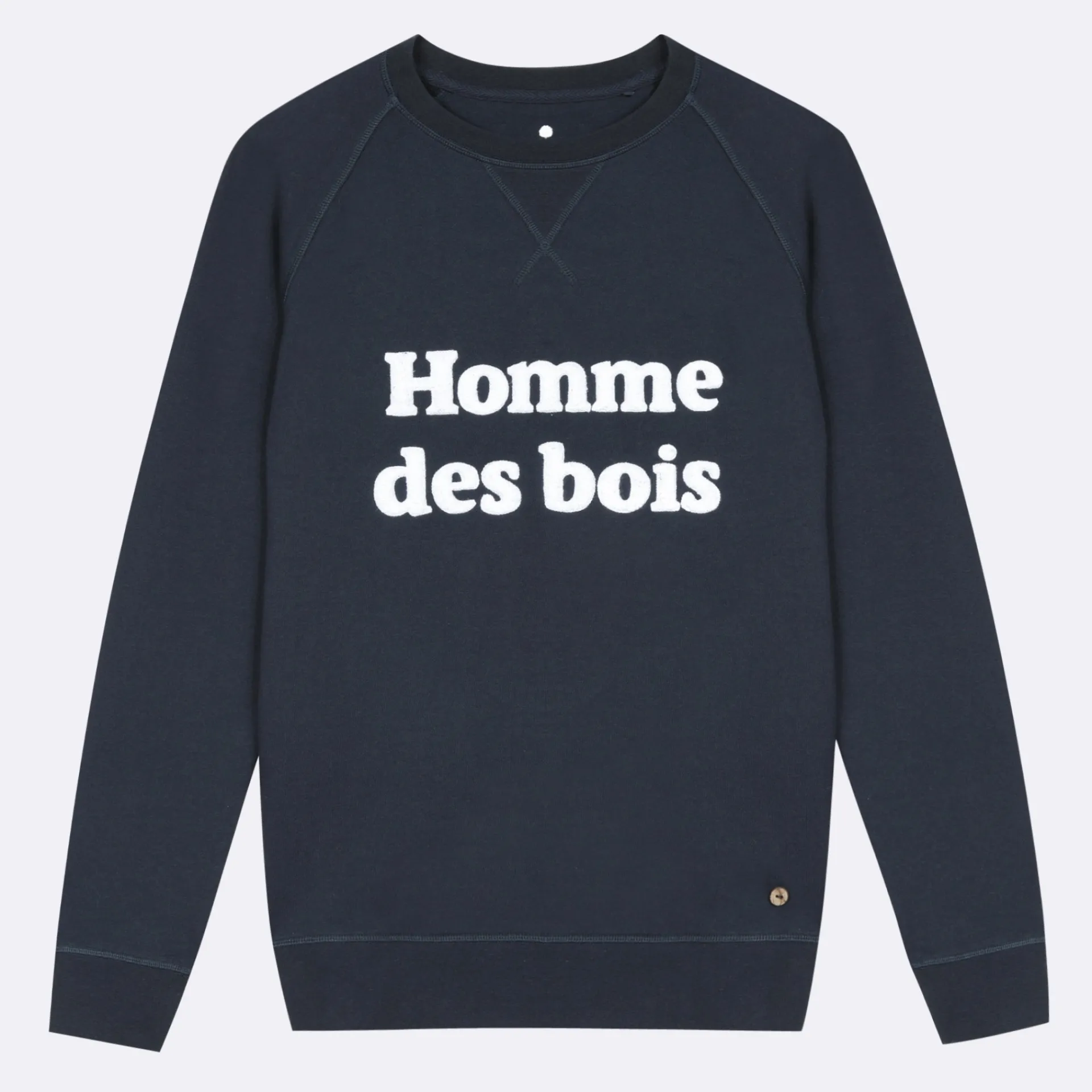 Sweatshirts*FAGUO Sweat Col Rond Bleu Marine Homme De Bois