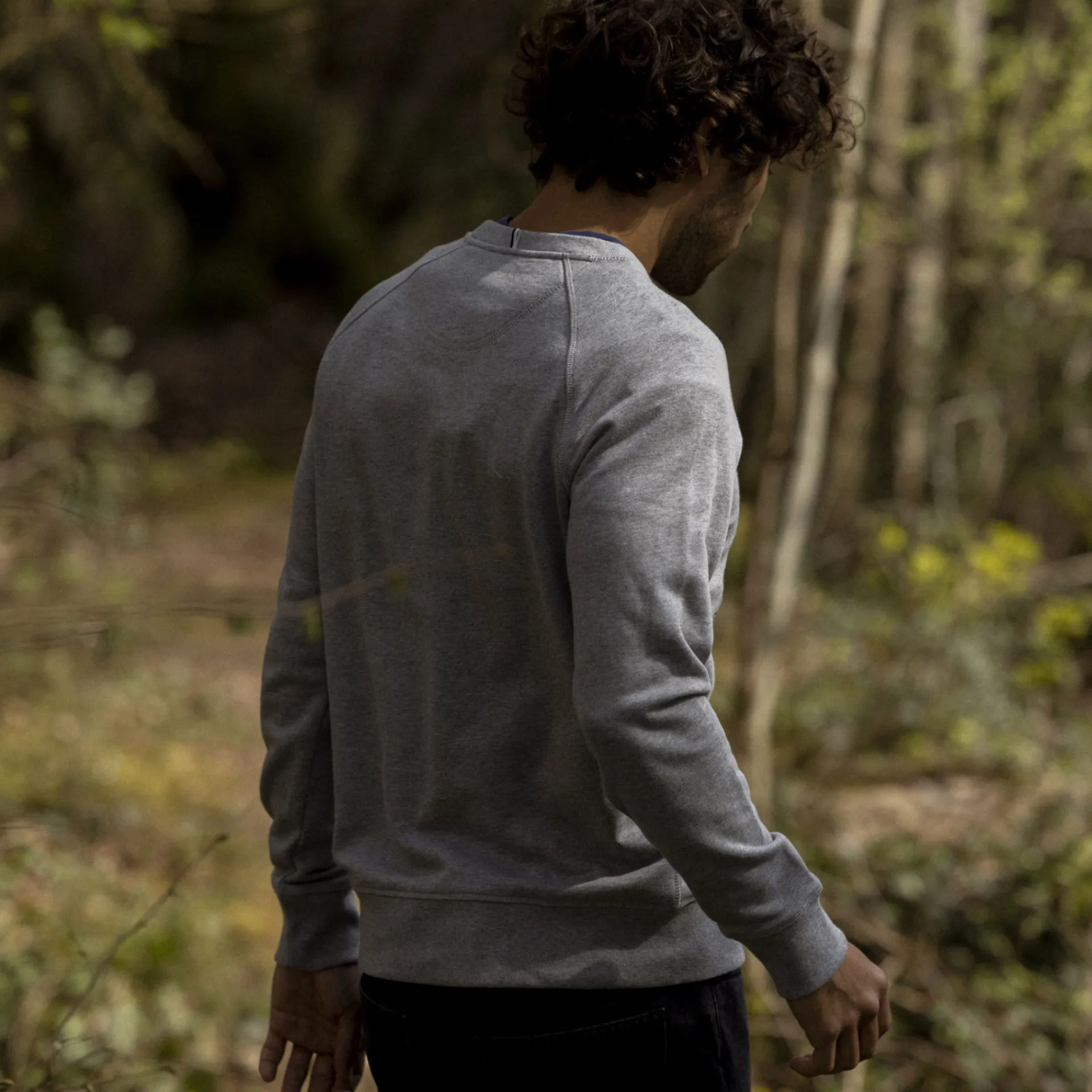 Sweatshirts*FAGUO Sweat Col Rond Gris Chine Velo Club