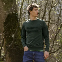 Vêtements*FAGUO Sweat Col Rond Vert Fonce Homme Des Bois