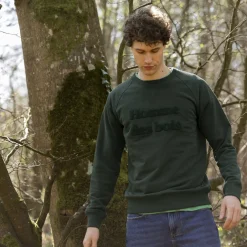 Vêtements*FAGUO Sweat Col Rond Vert Fonce Homme Des Bois