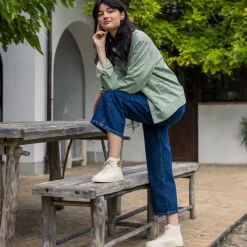 Baskets - Femme*FAGUO Tennis Ecrue & Vert D'Eau Vegan