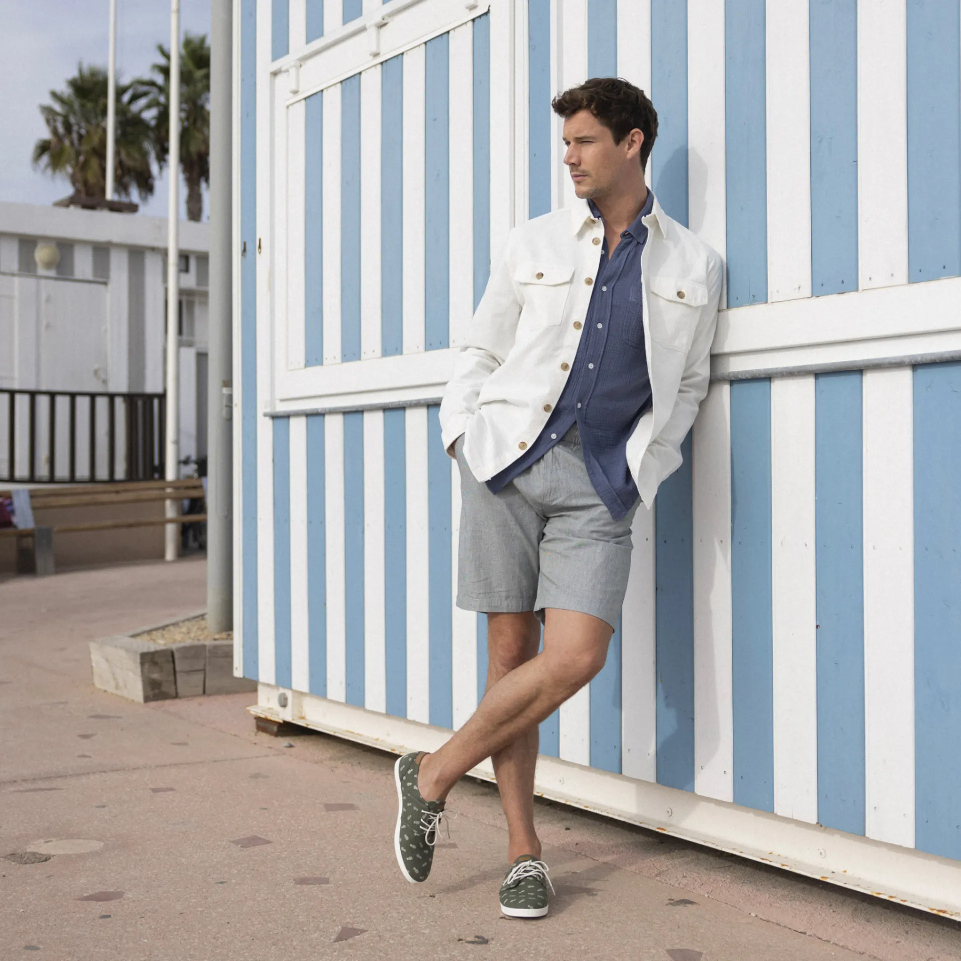 Baskets - Homme*FAGUO Tennis Kaki & Ecrue Vegan