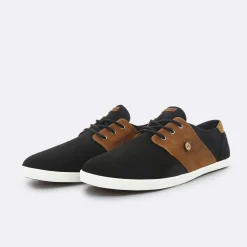 Baskets - Homme*FAGUO Tennis Noire & Camel