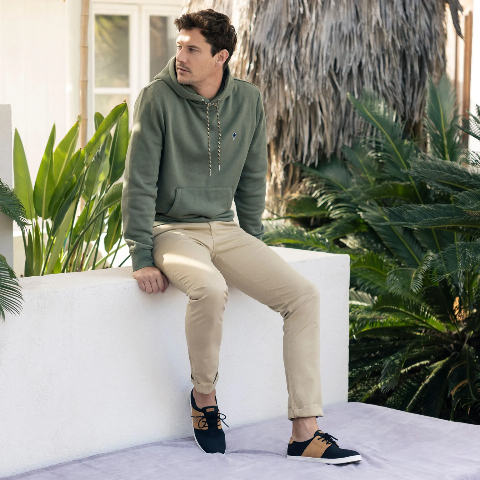 Baskets - Homme*FAGUO Tennis Noire & Camel