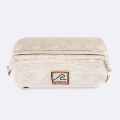 Trousses De Toilette*FAGUO Trousse De Toilette Ecrue A Motif Vague Vegan