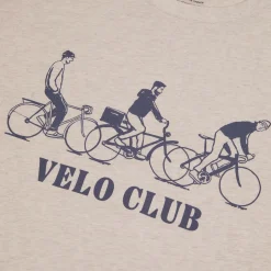 T-Shirts*FAGUO T-Shirt Col Rond Beige Chine Velo Club