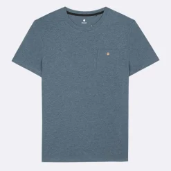 T-Shirts*FAGUO T-Shirt Col Rond Bleu Chine