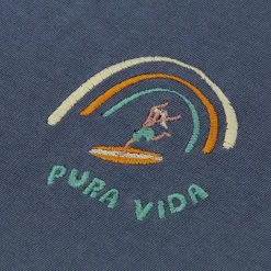 T-Shirts*FAGUO T-Shirt Col Rond Bleu Delave Pura Vida