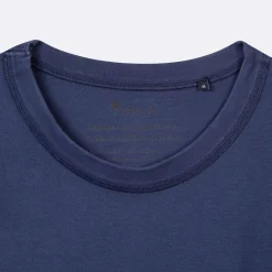 T-Shirts*FAGUO T-Shirt Col Rond Bleu Indigo