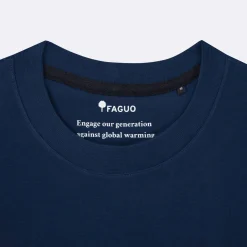 T-Shirts*FAGUO T-Shirt Col Rond Bleu Indigo