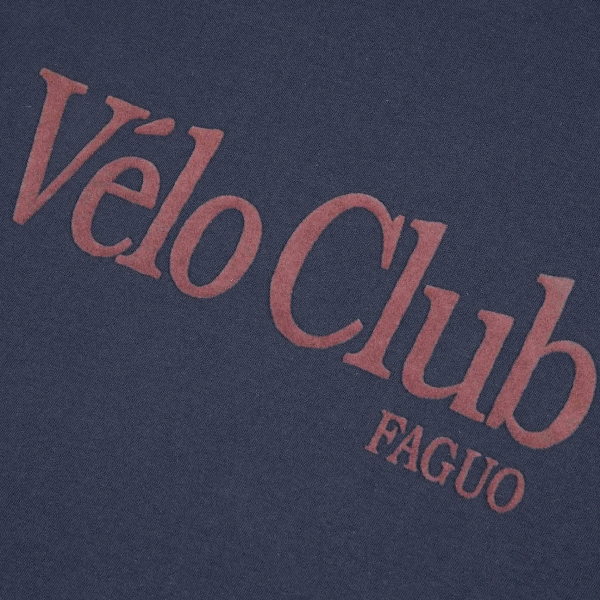 T-Shirts*FAGUO T-Shirt Col Rond Bleu Indigo Velo Club
