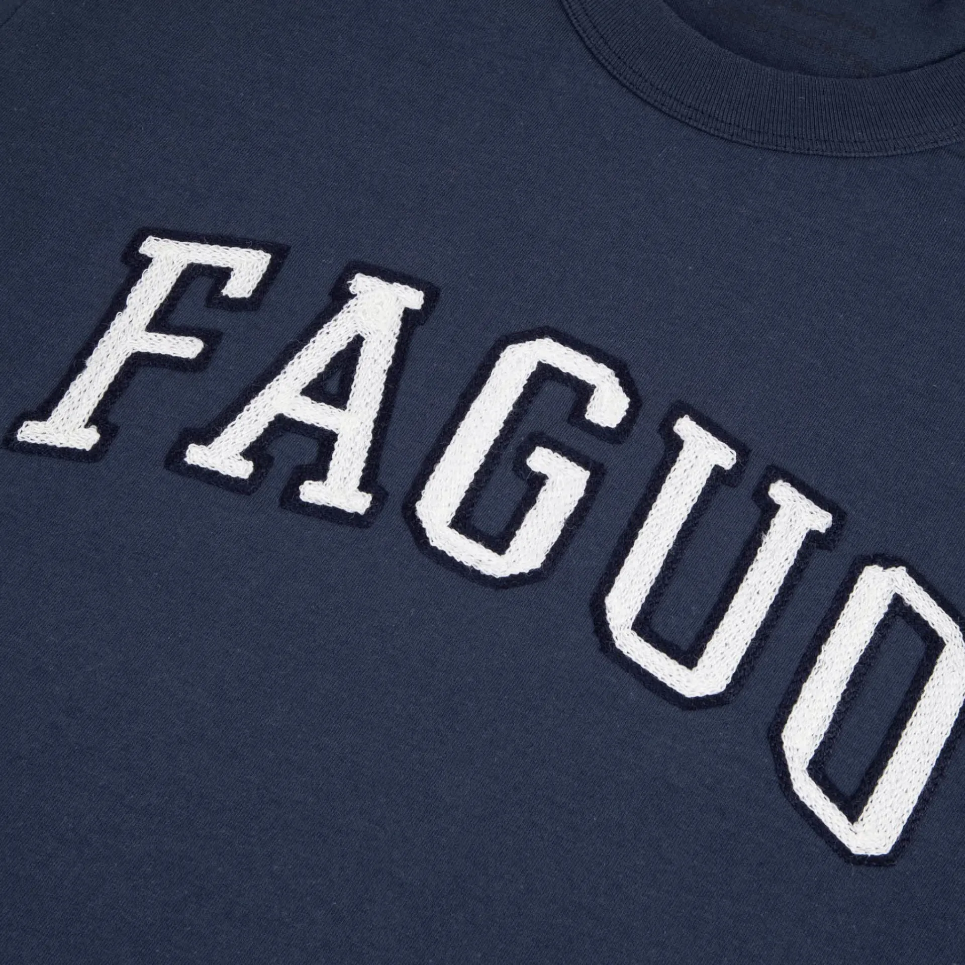 T-Shirts*FAGUO T-Shirt Col Rond Bleu Marine