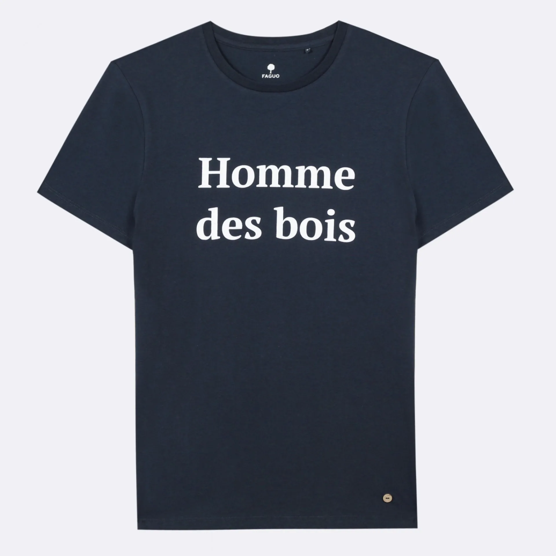 T-Shirts*FAGUO T-Shirt Col Rond Bleu Marine Homme Des Bois