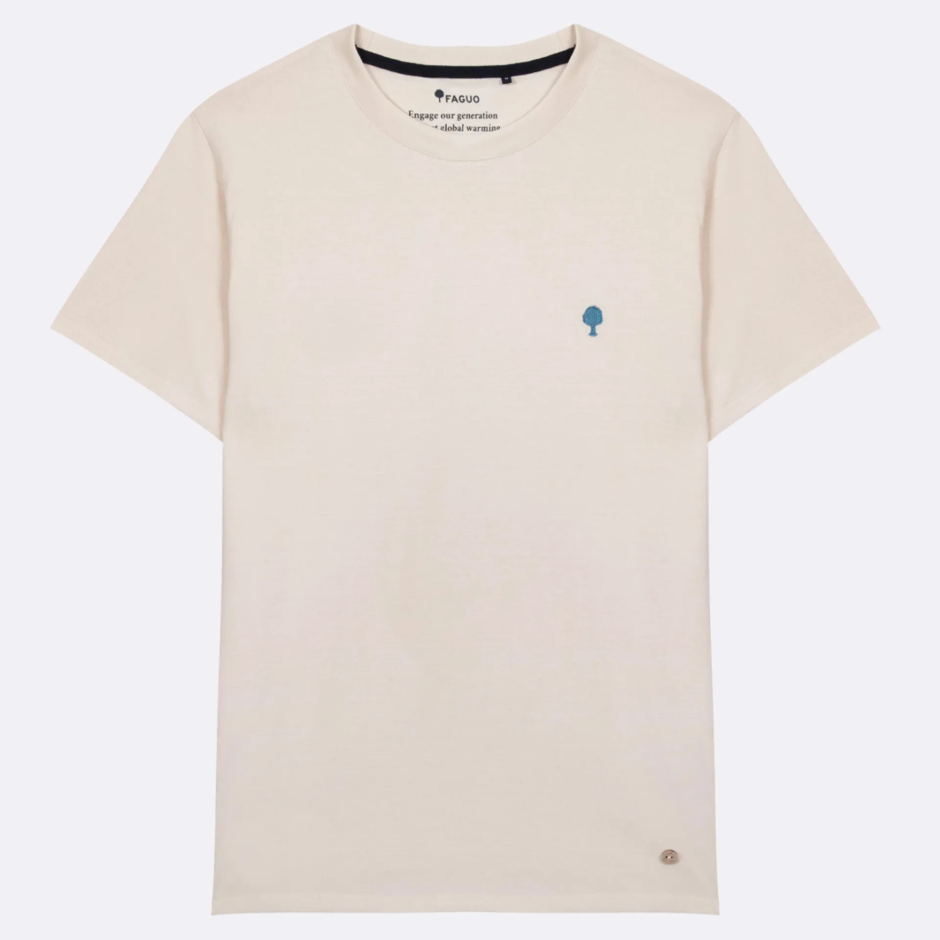 T-Shirts*FAGUO T-Shirt Col Rond Ecru