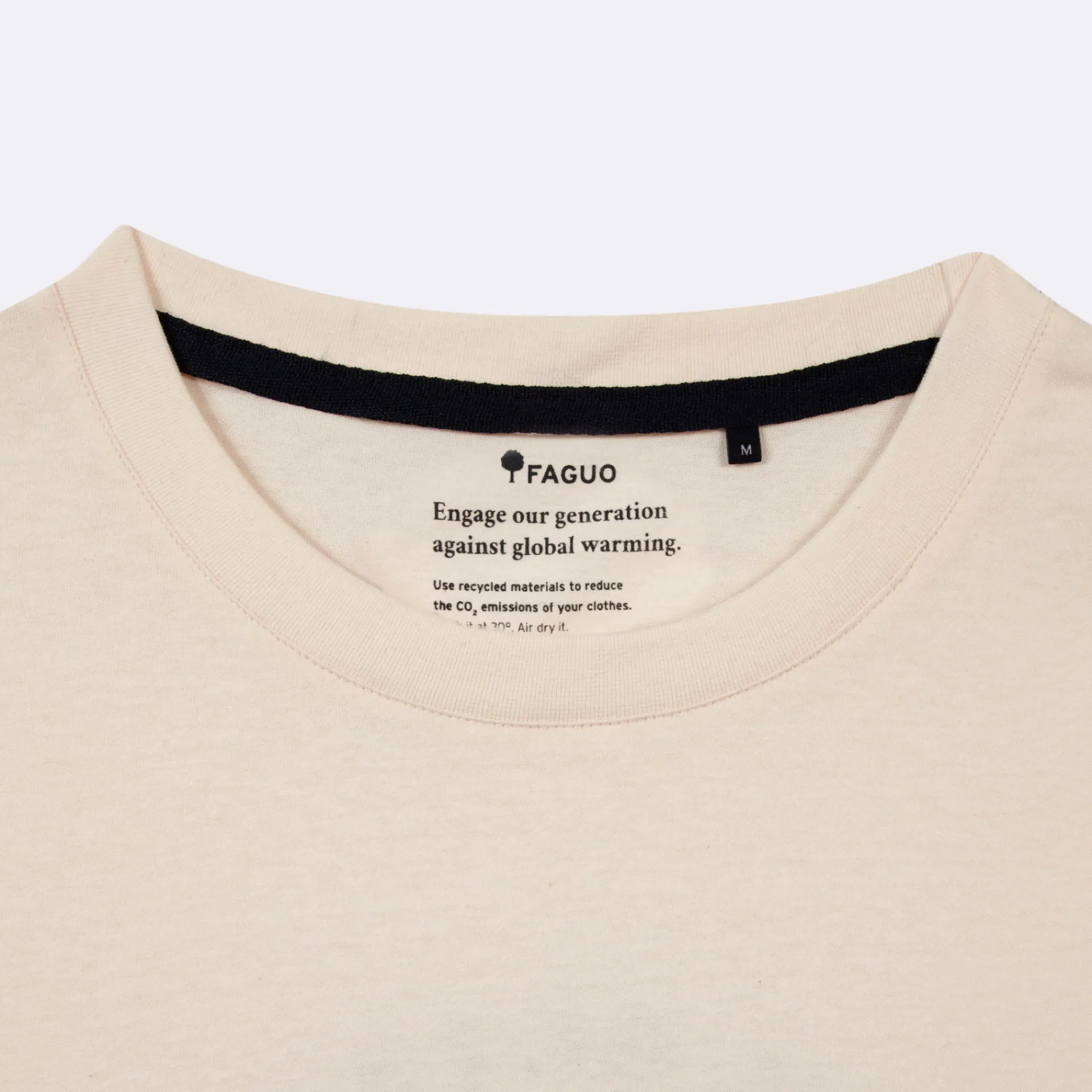 T-Shirts*FAGUO T-Shirt Col Rond Ecru