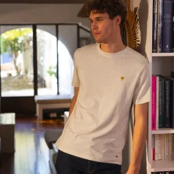 T-Shirts*FAGUO T-Shirt Col Rond Ecru & Multicolore