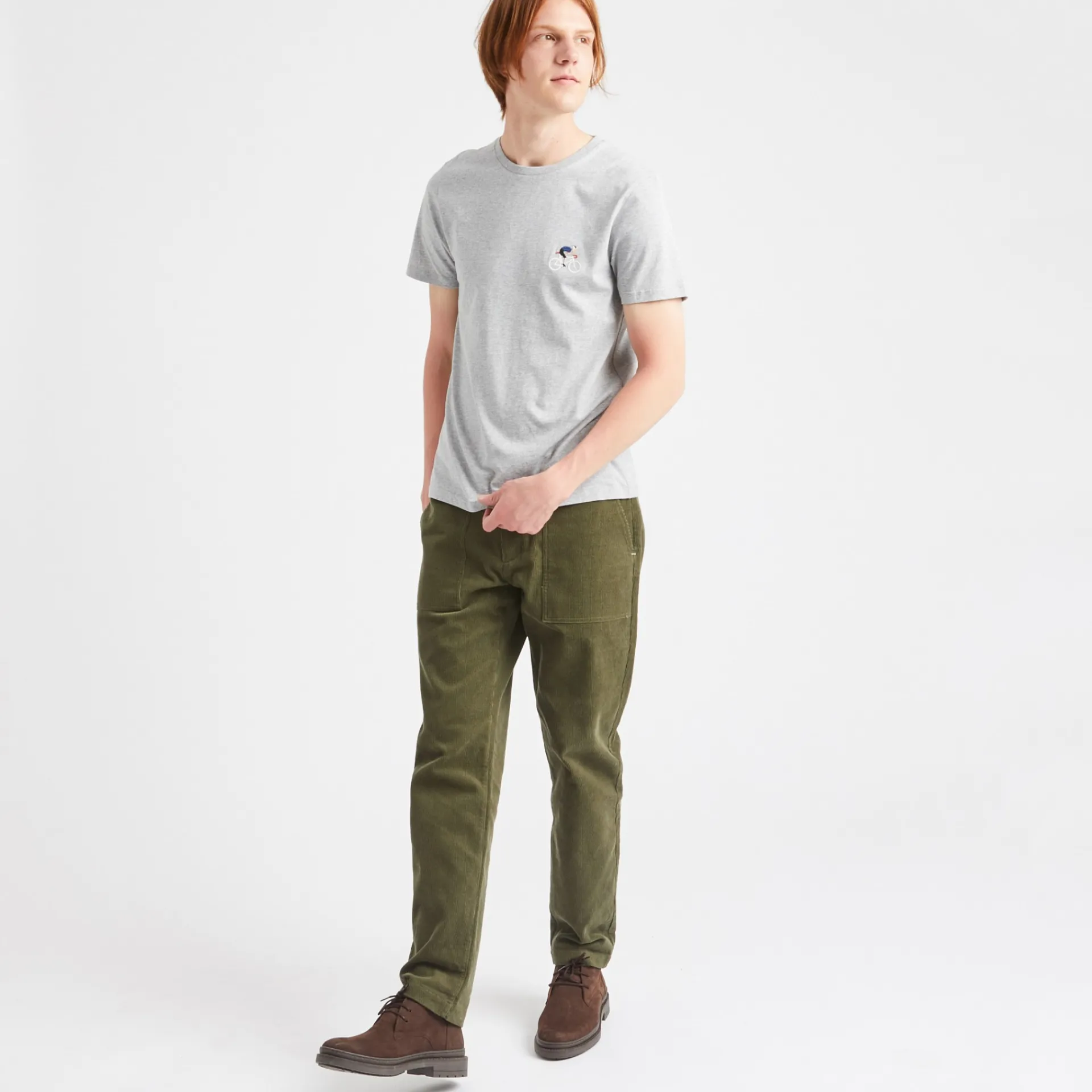 T-Shirts*FAGUO T-Shirt Col Rond Gris Chine Grimpeur