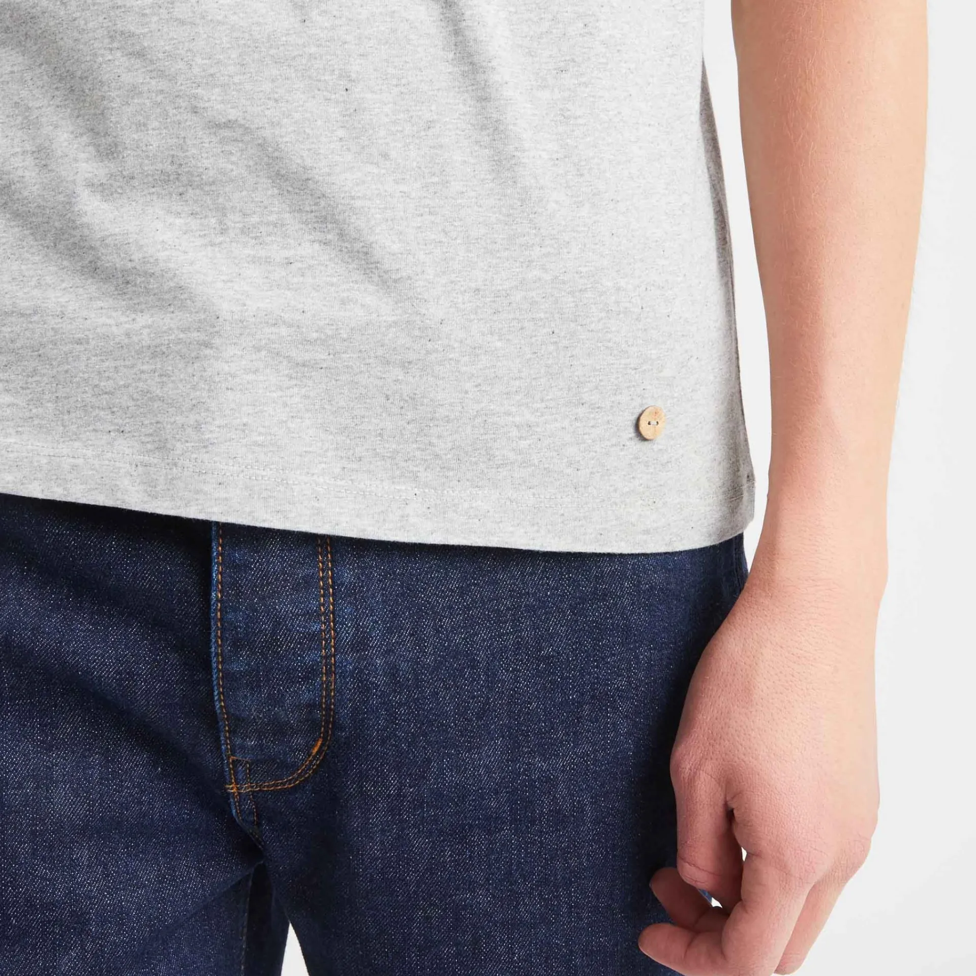 T-Shirts*FAGUO T-Shirt Col Rond Gris Chine Homme Des Bois