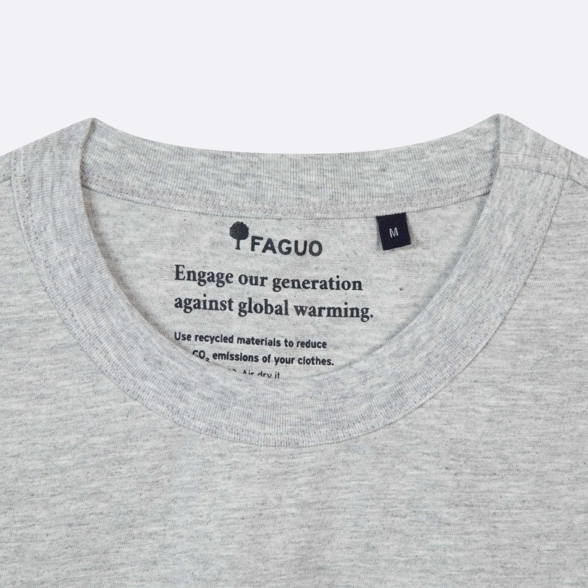 T-Shirts*FAGUO T-Shirt Col Rond Gris Chine