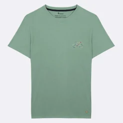 T-Shirts*FAGUO T-Shirt Col Rond Vert Clair Velo Multicolore