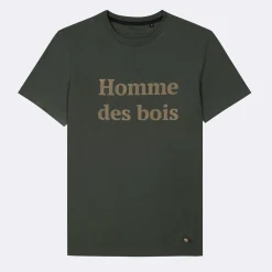 T-Shirts*FAGUO T-Shirt Col Rond Vert Fonce Homme Des Bois