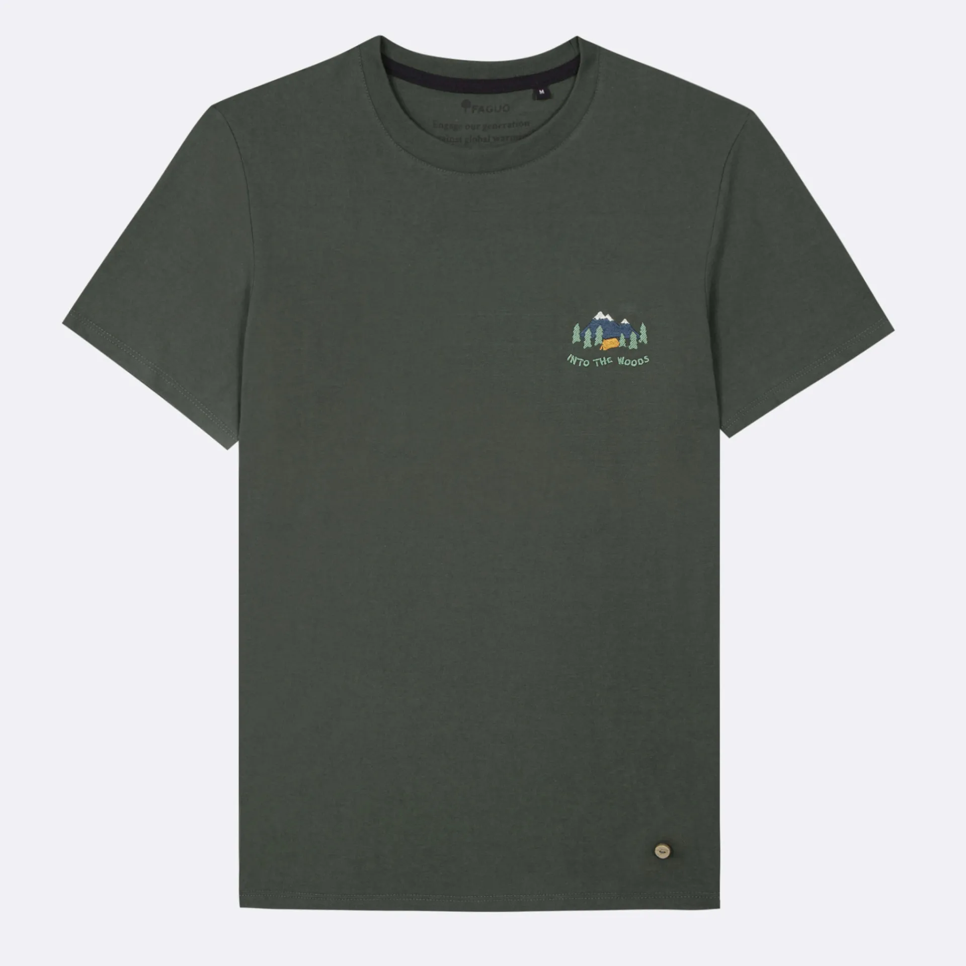T-Shirts*FAGUO T-Shirt Col Rond Vert Fonce Into The Woods