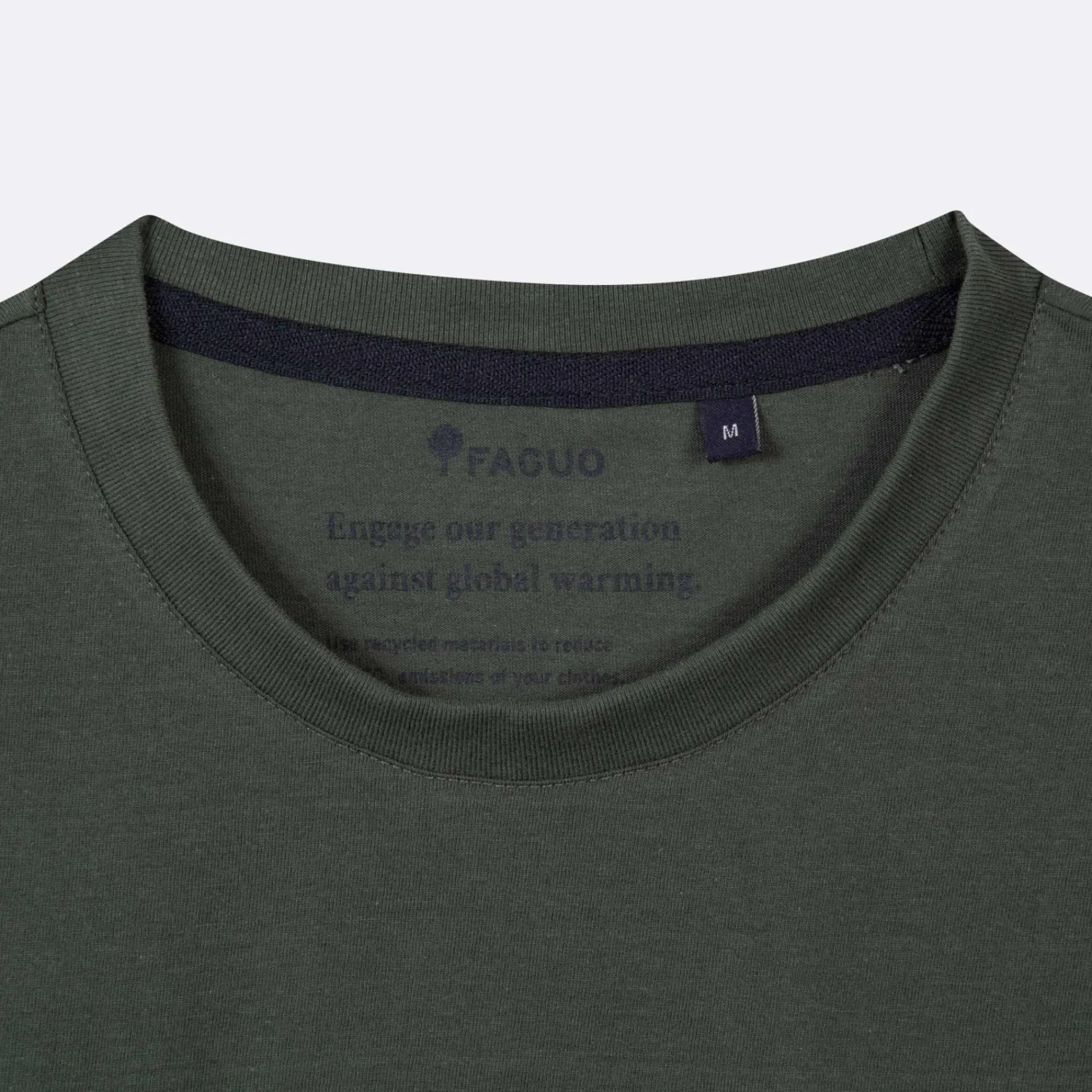 T-Shirts*FAGUO T-Shirt Col Rond Vert Fonce Into The Woods