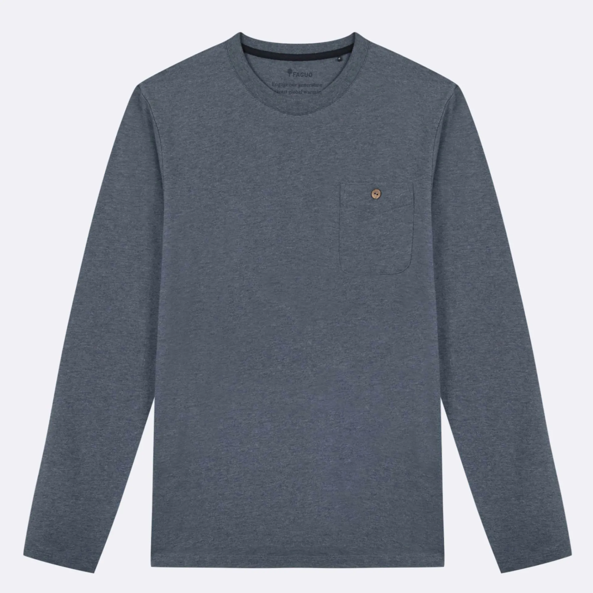 T-Shirts*FAGUO T-Shirt Manches Longues Bleu Gris