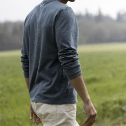 T-Shirts*FAGUO T-Shirt Manches Longues Bleu Gris