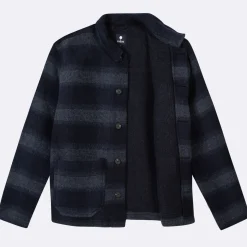 Vestes & Impermeables*FAGUO Veste A Boutons Bleu Marine