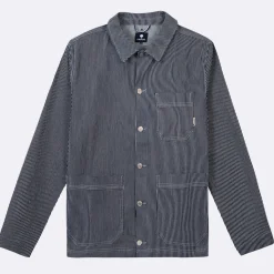 Vestes & Impermeables*FAGUO Veste Bleue A Rayures Blanches